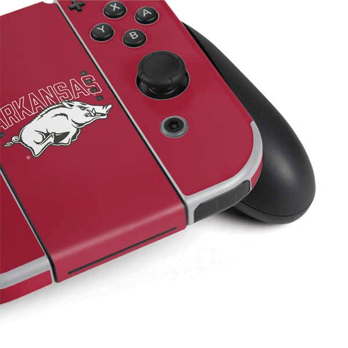 University of Arkansas-Fayetteville Razorbacks Logo Nintendo Switch OLED (2021) Skin